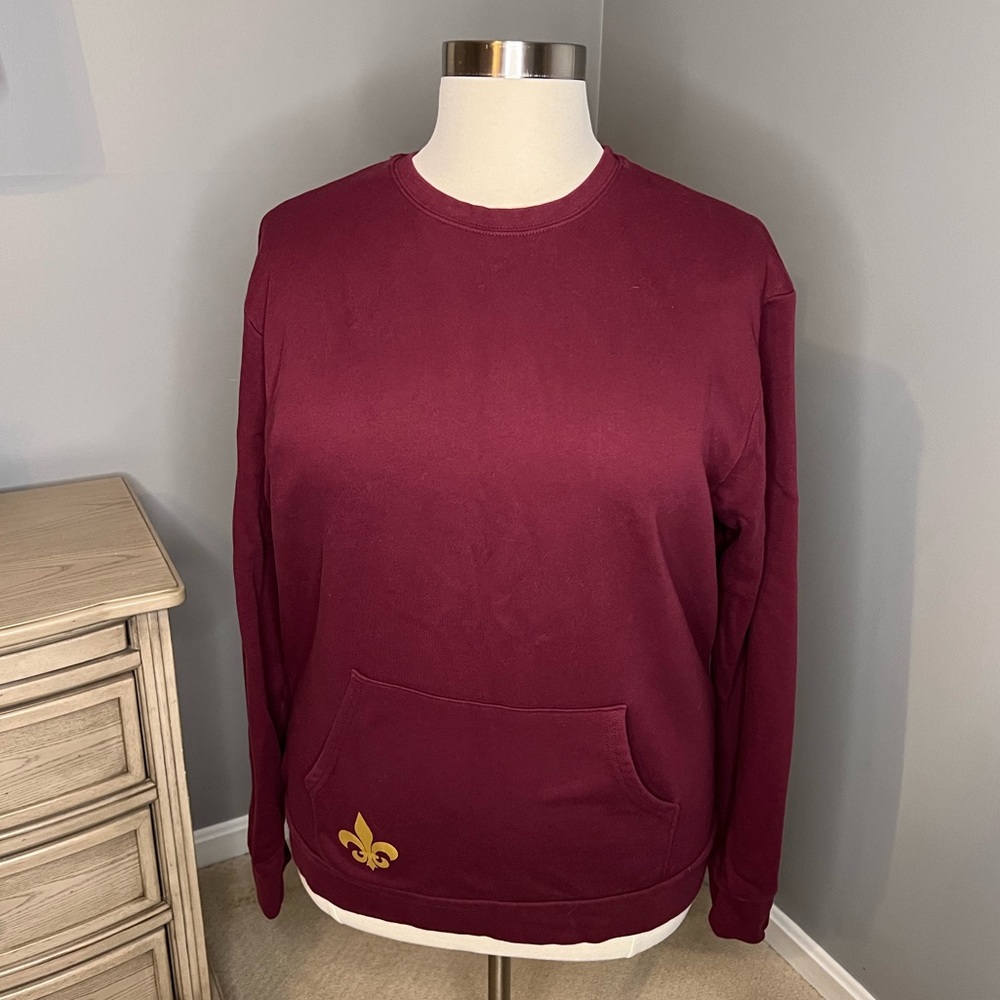 Blofish Maroon Fleur de Lis Sweatshirt Size XL